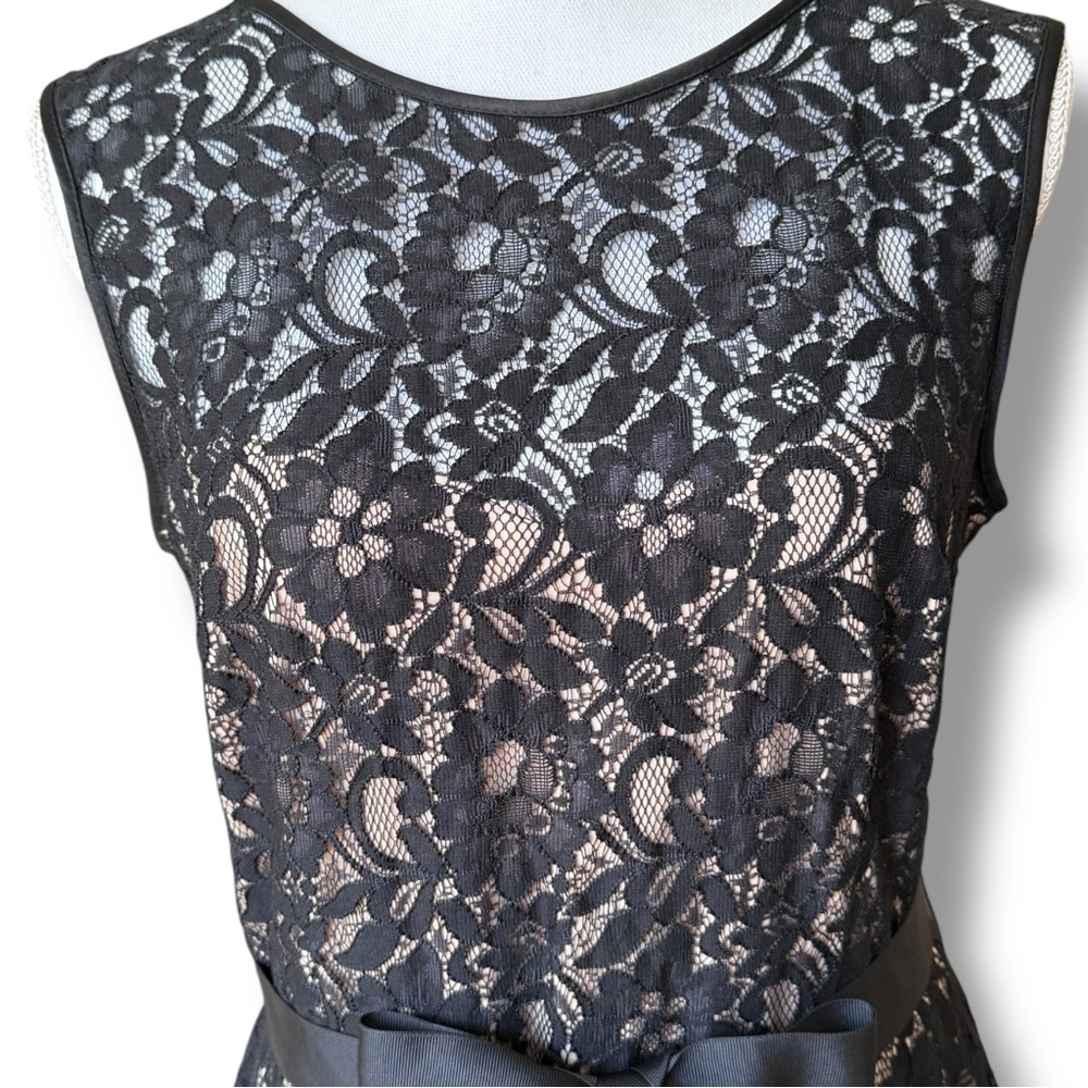 ❤️💋Charming Betsy & Adam Elegant Sleevless Black Lace Formal Cocktail Dress - Picture 5 of 14